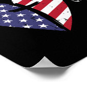 7月の4番目のキリスト教のクロス信仰 ポスター (角)