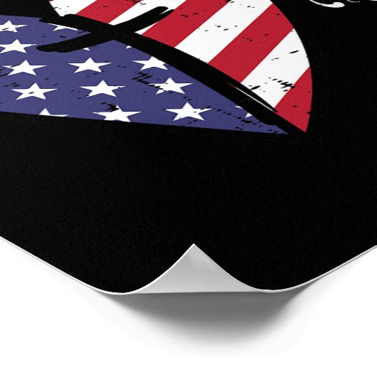 7月の4番目のキリスト教のクロス信仰 ポスター (角)