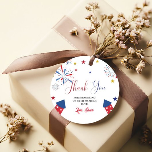 7月の4t独立ベビーシャワーありがとう フェイバータグ