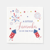 7月の4t独立爆竹ベビーシャワー スタンダードカクテルナプキン (正面)