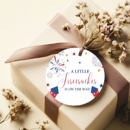 7月の4t独立爆竹ベビーシャワー フェイバータグ