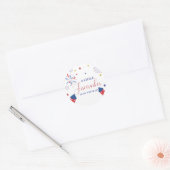 7月の4t独立爆竹ベビーシャワー ラウンドシール (封筒)