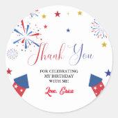 7月の4t独立誕生日ありがとう ラウンドシール (正面)