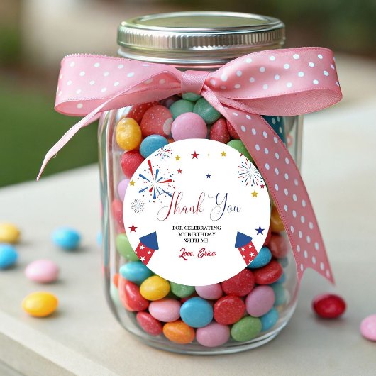 7月の4t独立誕生日ありがとう ラウンドシール