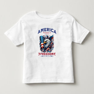 7月の4thアメリカンイーグル昇華–61901 トドラーTシャツ