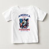 7月の4thアメリカンイーグル昇華–61901 ベビーTシャツ (正面)
