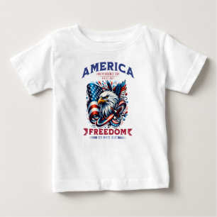 7月の4thアメリカンイーグル昇華–61901 ベビーTシャツ