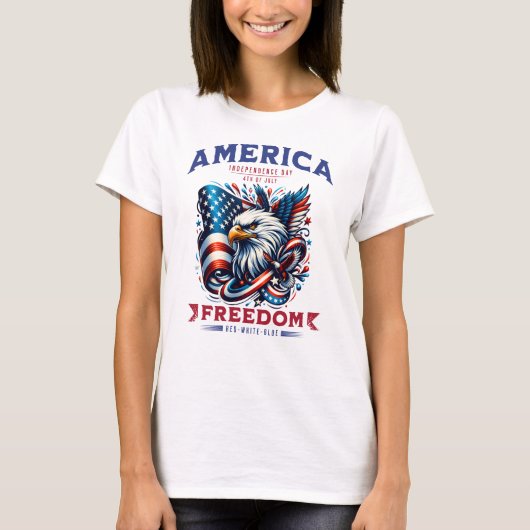 7月の4thアメリカンイーグル昇華–61901 tシャツ (正面)