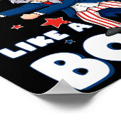 7月の4thアンクルサム・フロスボス少年の子供のように ポスター (角)