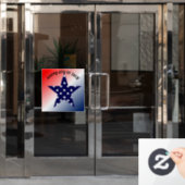 7月の4thスターウィンドウにしがみつく ウィンドウサイン (オフィスドア)