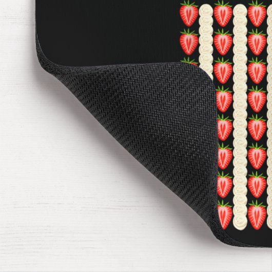 7月の4thストロベリージェロアメリカ国旗のケーキメンズウォム マウスパッド (コーナー)