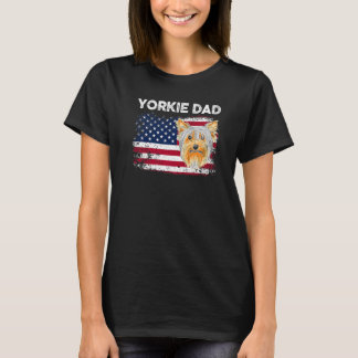 7月の4th愛国犬ママパパ米国国旗 tシャツ