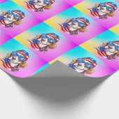 7月の4th犬の昇華–66361 ラッピングペーパー (角)