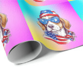 7月の4th犬の昇華–66361 ラッピングペーパー (ロールコーナー)