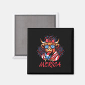 7月の4th高地の牛のポップシクル花火Usa Ame マグネット (正面/裏面)
