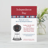 7月の5x7第4日パーティーバーベキュー招待状 招待状 (スタンド正面)