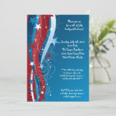 7月の5x7第4日パーティーバーベキュー招待状 招待状 (スタンド正面)