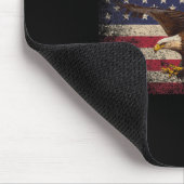 7月のBald Eagle 4thクリスマスプレゼントAmerican Fla マウスパッド (コーナー)