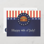 7月のBBQ 4thパーティーはがき インビテーションポストカード (正面/裏面)