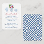 7月のChinoiserie 4th本リクエスト赤ちゃんシャワー エンクロージャーカード (正面/裏面)