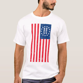 7月のDillyのDillyの米国旗のTシャツのおもしろいの第4! Tシャツ