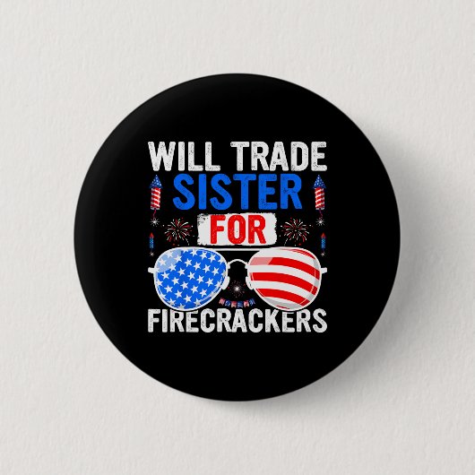 7月のFirecrackers 4thのために妹を交換する 缶バッジ (正面)