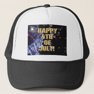 7月のFireworks 1 4thトラック運転手ハット キャップ