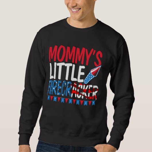 7月のMommy's Little Firecrcker 4th Usa Patriot スウェットシャツ (正面)