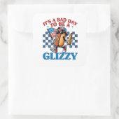 7月のTシャツの4日目が目まいがするのは悪い日だ スクエアシール (バッグ)