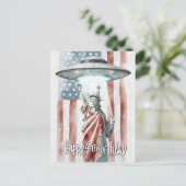 7月のUFO自由の芸術像おもしろい第4番 ポストカード (スタンド正面)