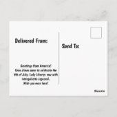 7月のUFO自由の芸術像おもしろい第4番 ポストカード (裏面)