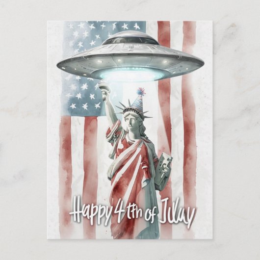 7月のUFO自由の芸術像おもしろい第4番 ポストカード (正面)