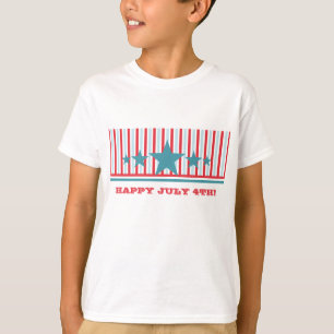 7月はっきりした4日スターズ&ストライプガールズティー Tシャツ