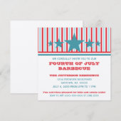 7月はっきりした4日スターズ・ストライプ招待状 招待状 (正面/裏面)