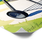 7月はっきりした4日BBQお祝い ポスター (角)