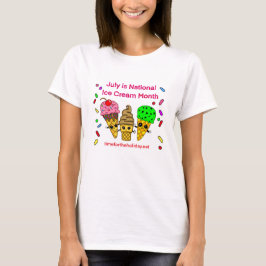 7月はアイスクリームの月 Tシャツ