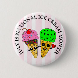 7月は全国アイスクリームの月 缶バッジ