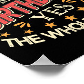 7月は私の誕生日Yes全体の月のヴィンテージ ポスター (角)