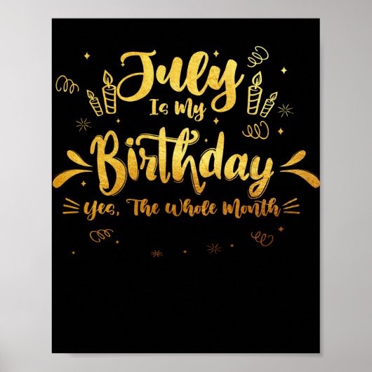 7月は私の誕生日Yes ポスター (正面)
