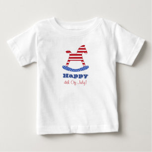 7月は第4幸せTシャツをからかいます ベビーTシャツ