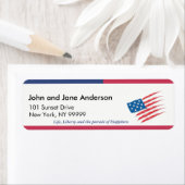 7月をテーマにしたパーソナライズされた住所 シール (インサイチュ)