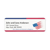 7月をテーマにしたパーソナライズされた住所 シール (正面)