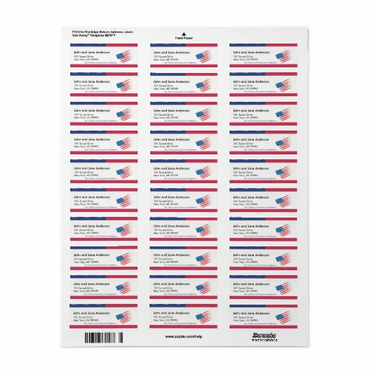 7月をテーマにしたパーソナライズされた住所 シール (フルシート)