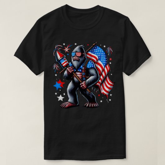 7月アメリカおもしろい州旗USA Desi花火 Tシャツ (デザイン正面)