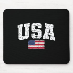 7月アメリカのインデの日の米国国旗 マウスパッド