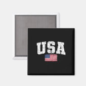 7月アメリカのインデの日の米国国旗 マグネット (正面/裏面)