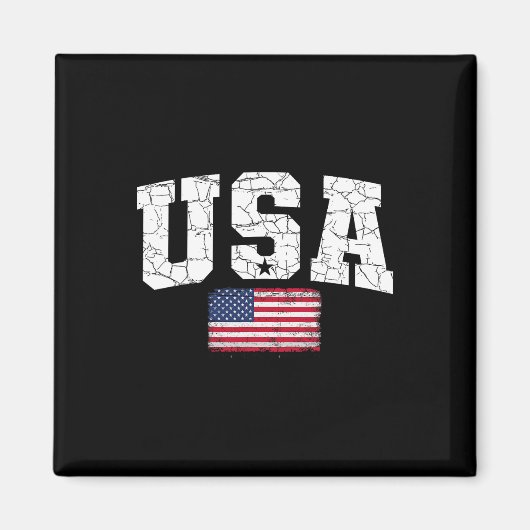 7月アメリカのインデの日の米国国旗 マグネット (正面)