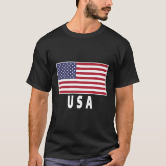 7月アメリカのインデの日の米国国旗 Tシャツ
