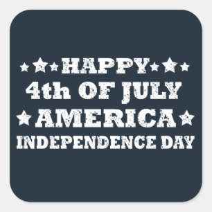 7月アメリカの幸せ4日 スクエアシール