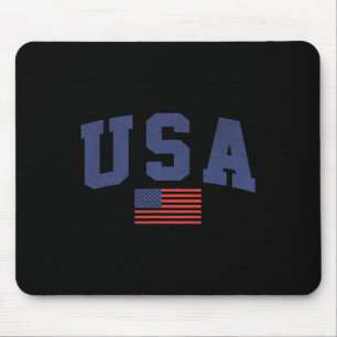 7月アメリカーナブルーの米国国旗はっきりした4日 マウスパッド